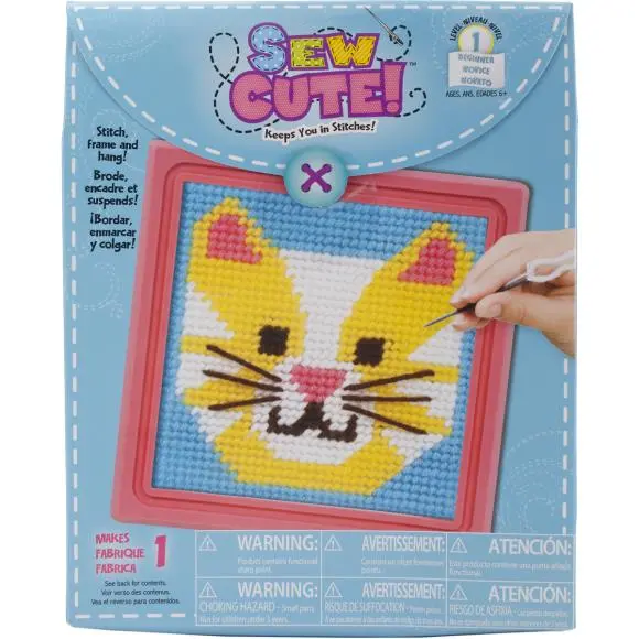 Cat-Themed Needlepoint Kit – Pre-Stamped Canvas & Threads (59338) 1