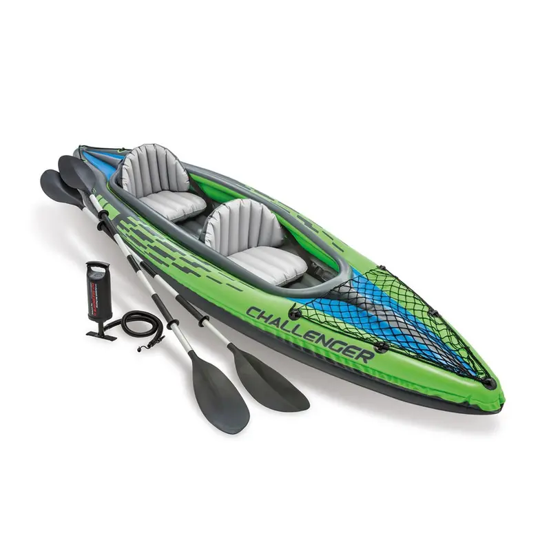 Challenger K2 Inflatable Kayak – Two-Person Portable Watercraft (68306Ep) 1
