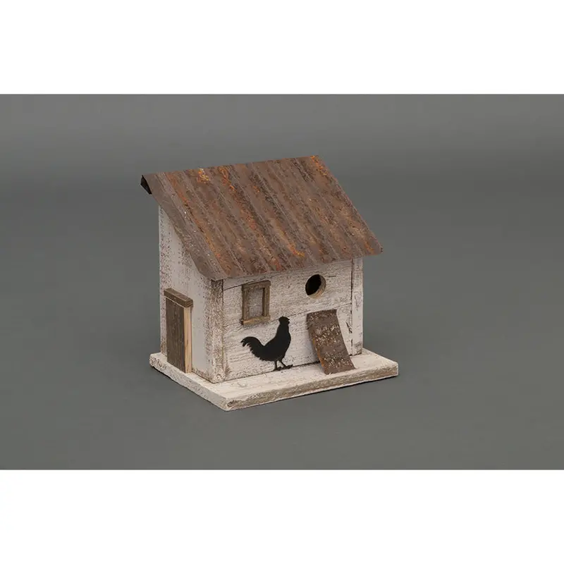 Charming Chicken Coop Birdhouse – Handcrafted Outdoor Decor For Backyards 1