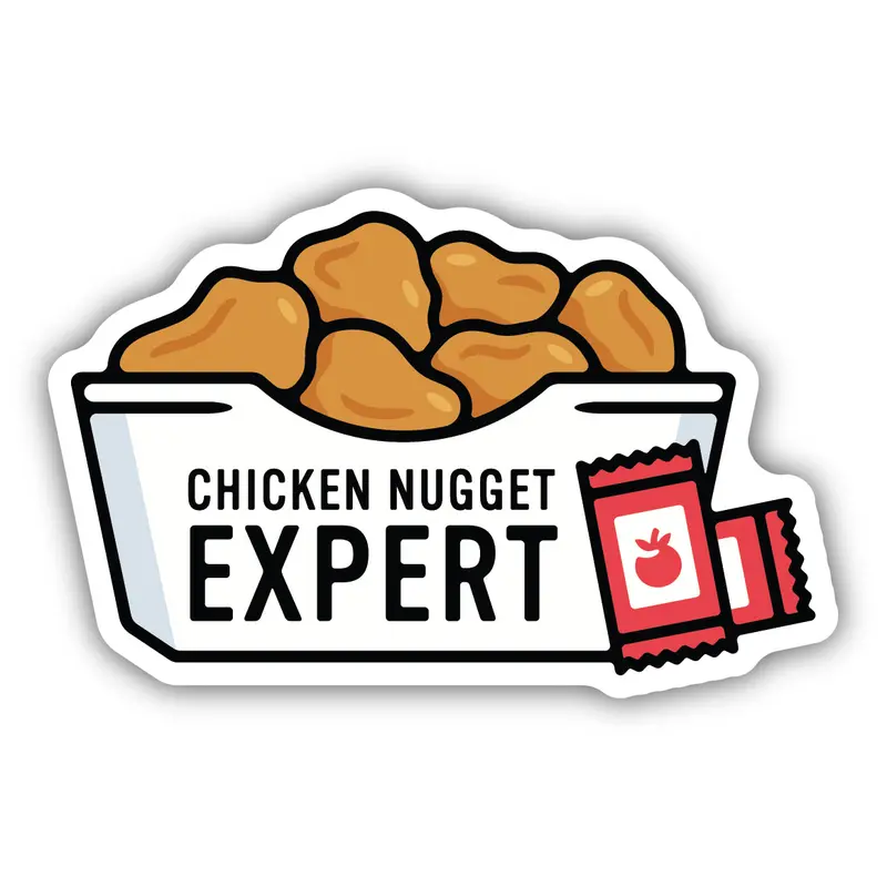 'Chicken Nugget Expert' Fun Foodie Sticker – 2202-Lstk 1