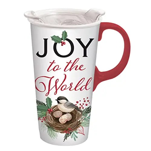 Christmas Joy Ceramic Travel Mug 1