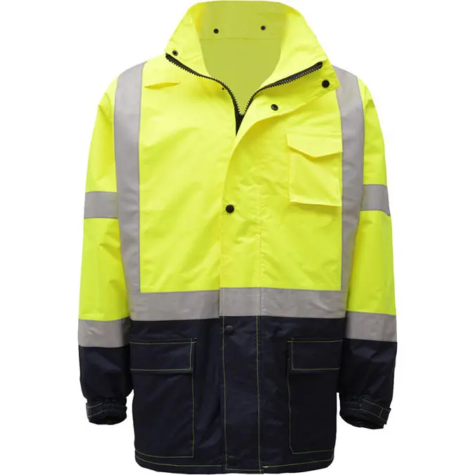Class 3 High-Visibility Rain Jacket – Waterproof Reflective Outerwear 1