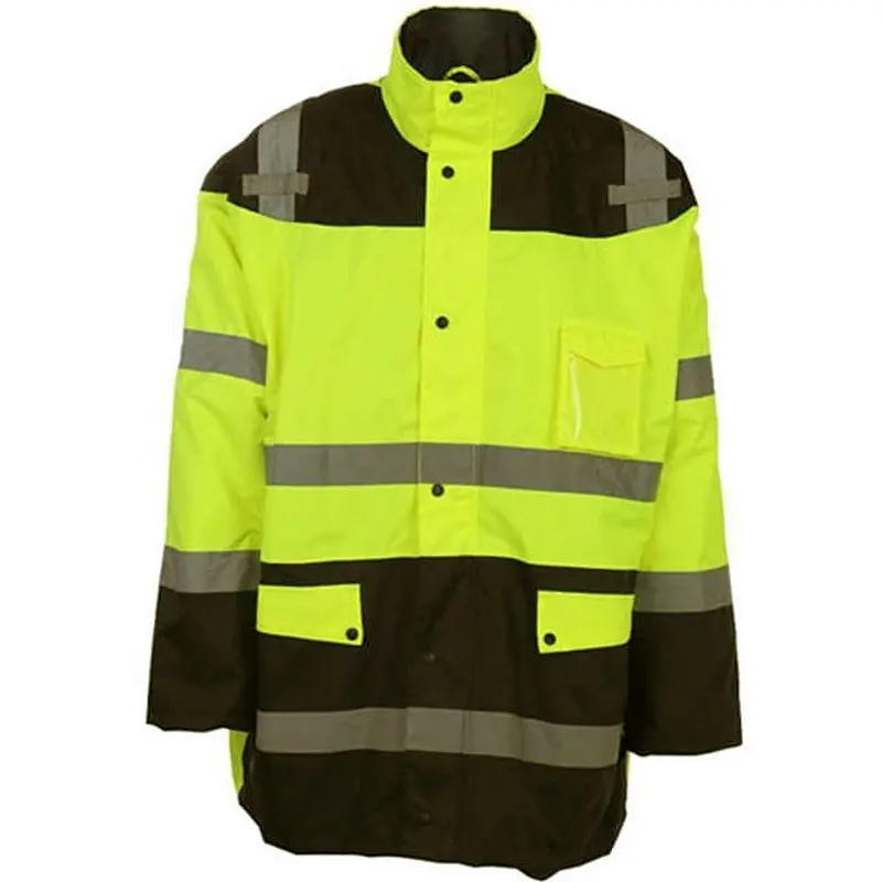 Class 3 High-Visibility Waterproof Parka – Fleece-Lined Cold-Weather Jacket, Model 8501 1