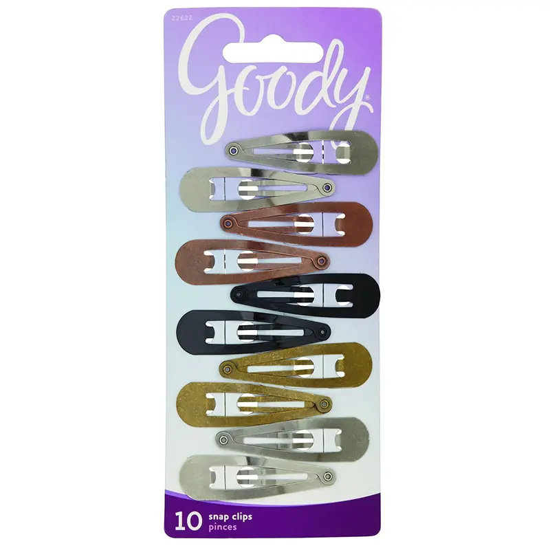 Classic Contour Hair Snap Clips – 10-Piece Set 22622 1