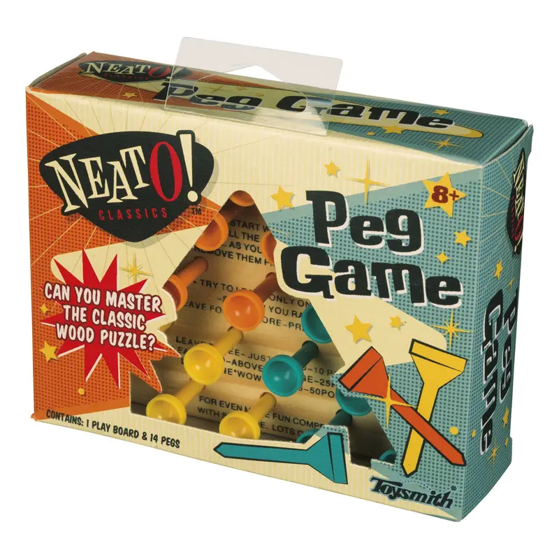 Classic Wooden Peg Solitaire Game – Traditional Brainteaser With Solid Wood Board 1