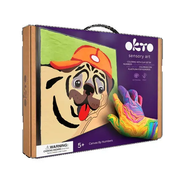 Clay By Numbers Pug Dog Craft Kit – Beginner-Friendly Ceramic Painting Set 20029 1