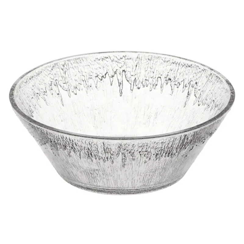 Clear Plastic Glacier-Style Serving Bowl – Modern Accent Dish 1