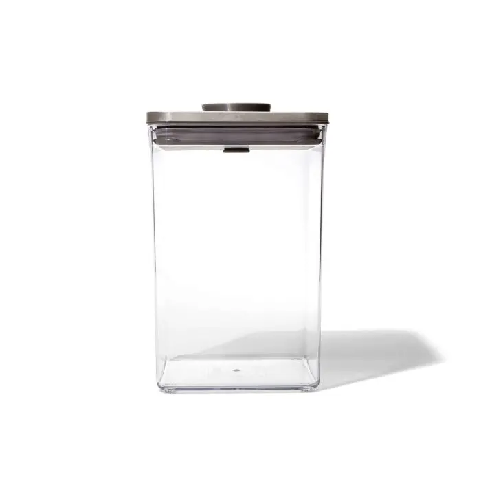 Clear Pop Storage Container With Steel Lid – Square Medium Size, 4.4-Quart Capacity (3118200) 1