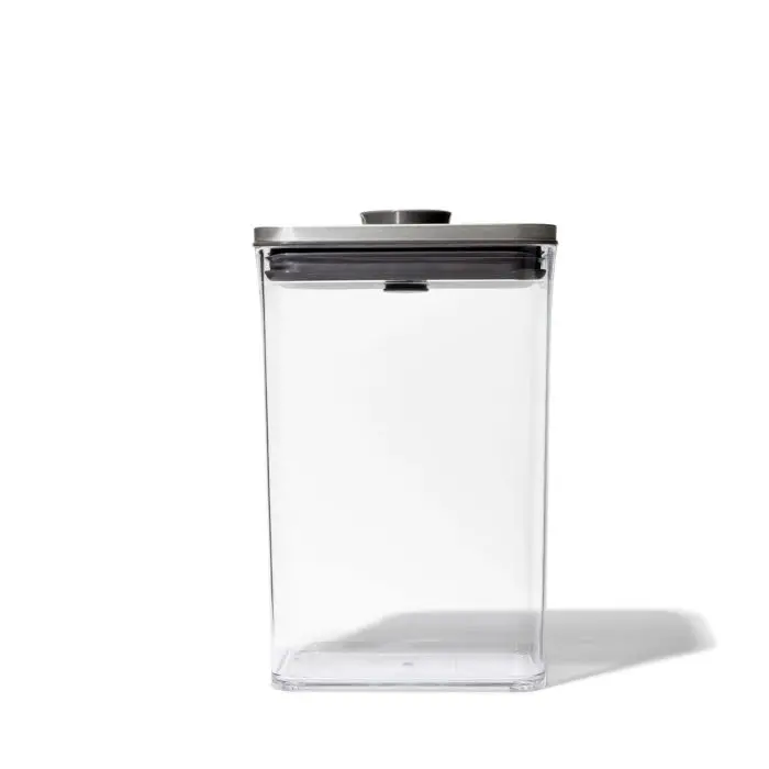 Clear Steel-Lid Pop Container – Medium Rectangle, 2.7-Quart Capacity, Model 3118700 1
