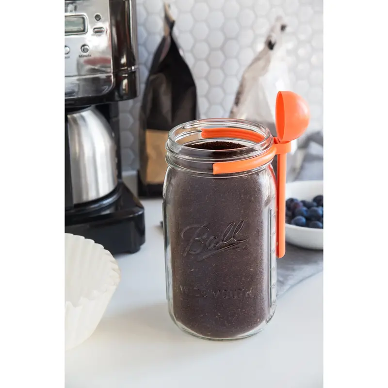 Coffee Spoon Mason Jar Clip – Rustic Kitchen Utensil Holder & Lid Opener (82634) 1