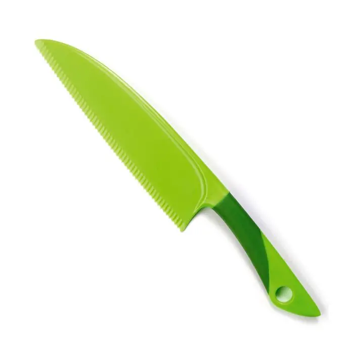 Colorful Plastic Vegetable Slicing Knife – Lettuce, Tomato & Herb Cutter 1