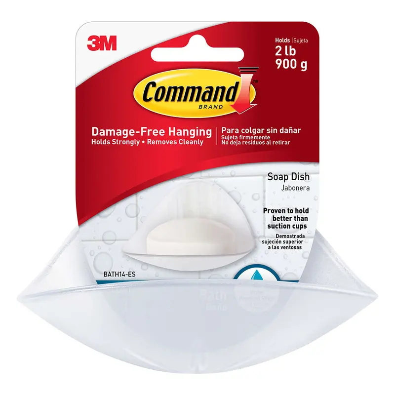 Command Bath Soap Dish – Damage-Free Wall Mount For Bathroom Use 1