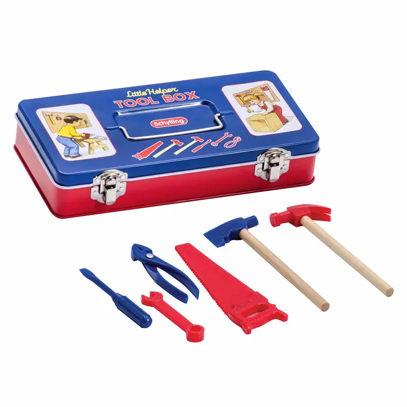 Compact Tin Toolbox With Assorted Essential Tools (Tbox) 1