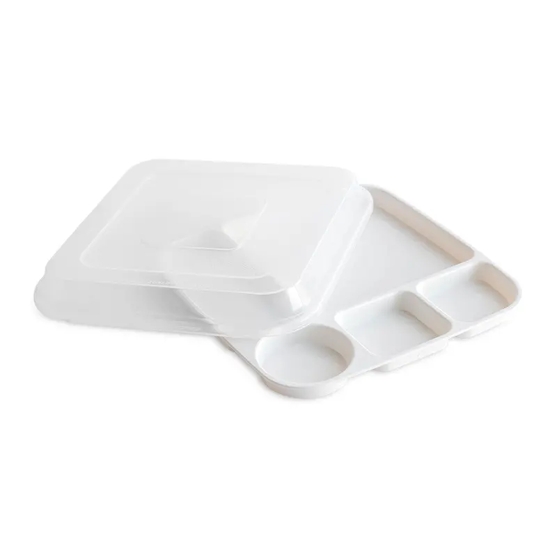 Compartmentalized Dinner Tray With Snap-On Lid – Bpa-Free Meal Organizer 1