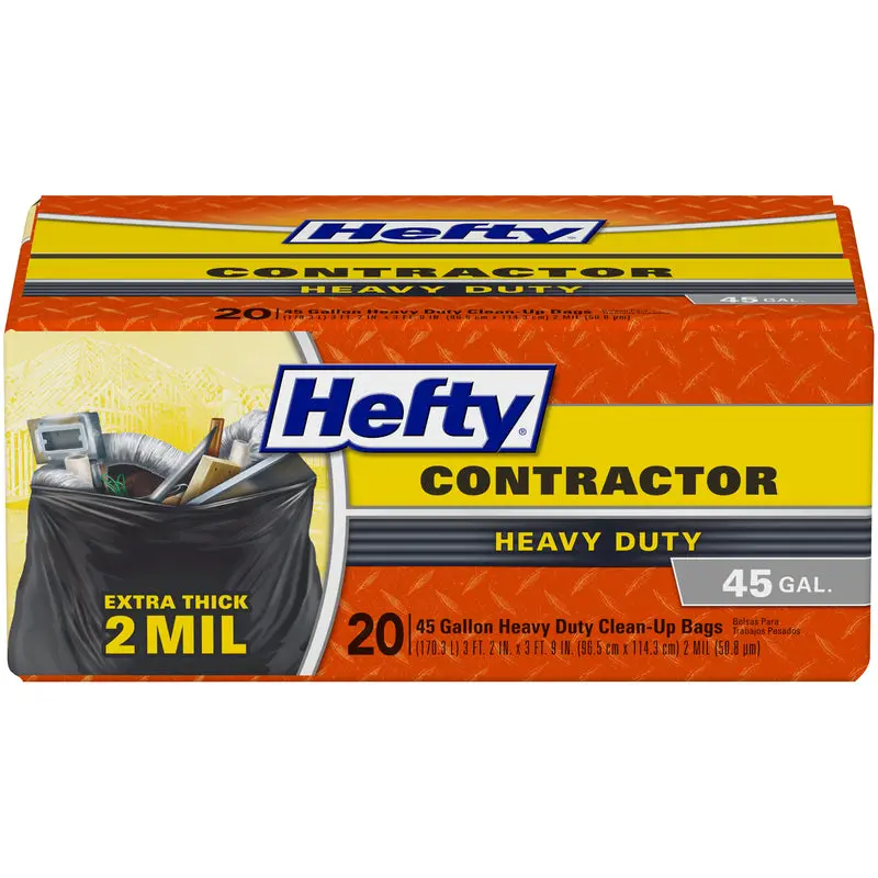 Contractor-Grade 45-Gallon Heavy-Duty Garbage Bags (20-Pack) 1