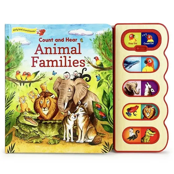 Count And Hear Animal Families: Interactive Early Learning Book 1
