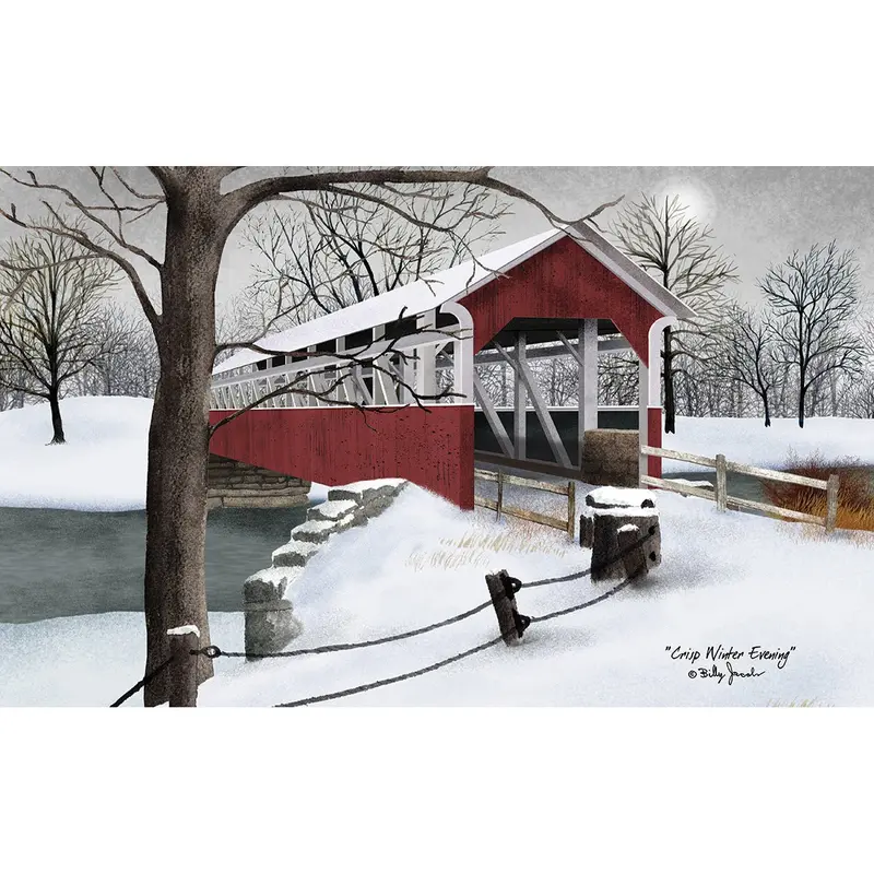 Covered Bridge Doormat – Rustic Americana-Inspired Outdoor Mat 1