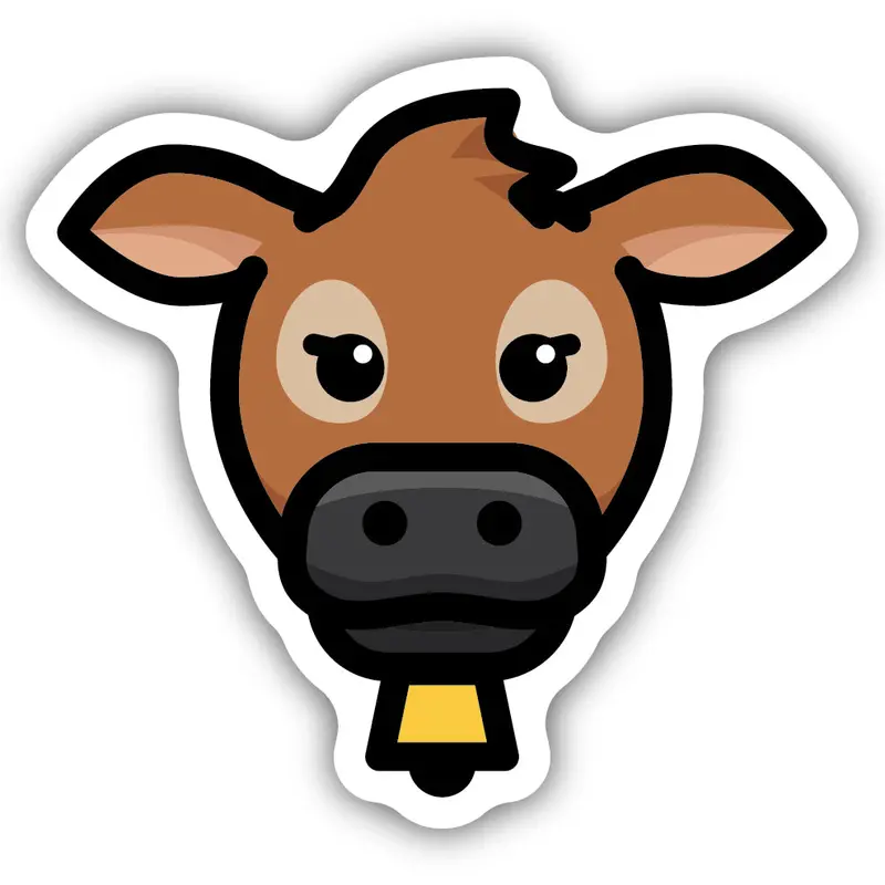 Cow Bell Motif Sticker – Rustic Farmhouse Design, 1410-Lstk 1