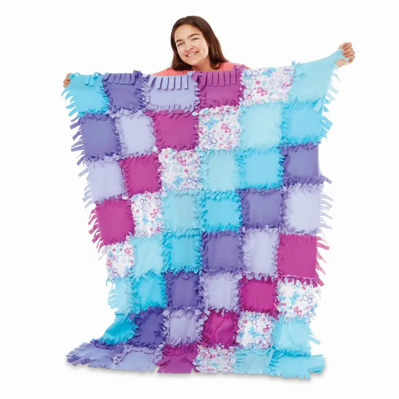 Create-Your-Own Butterfly Fleece Quilt Craft Kit For Kids 1