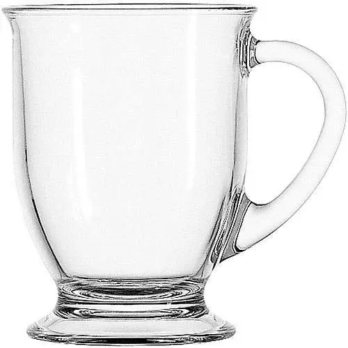 Crystal-Clear Cafe Mug – 16 Oz Premium Glass Tumbler 83045A 1