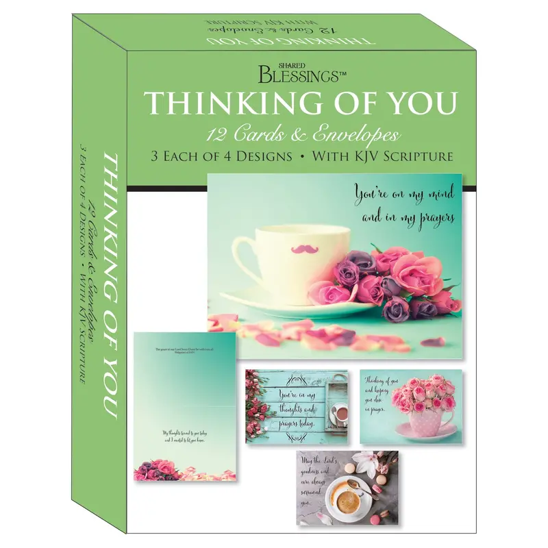 'Cup Of Tea' Thinking Of You Greeting Card Box (Sbeg22188) 1