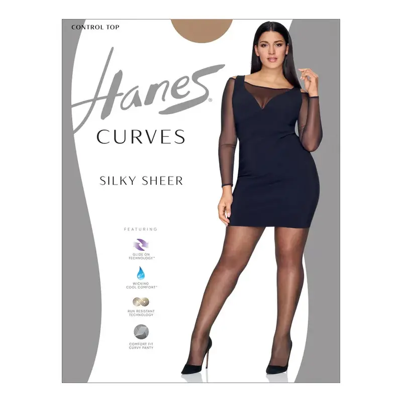 Curves Control-Top Pantyhose – Silky Sheer Hosiery With Seamless Toe Hsp002 1