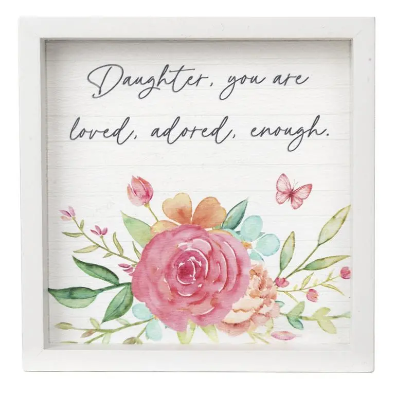 'Daughter' Butterfly Wishes Framed Gift Sign 1