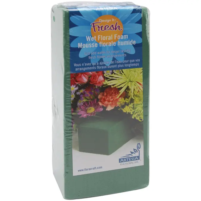 Design It Fresh Wet Floral Foam Brick – Soakable Oasis Block (Ff480) 1