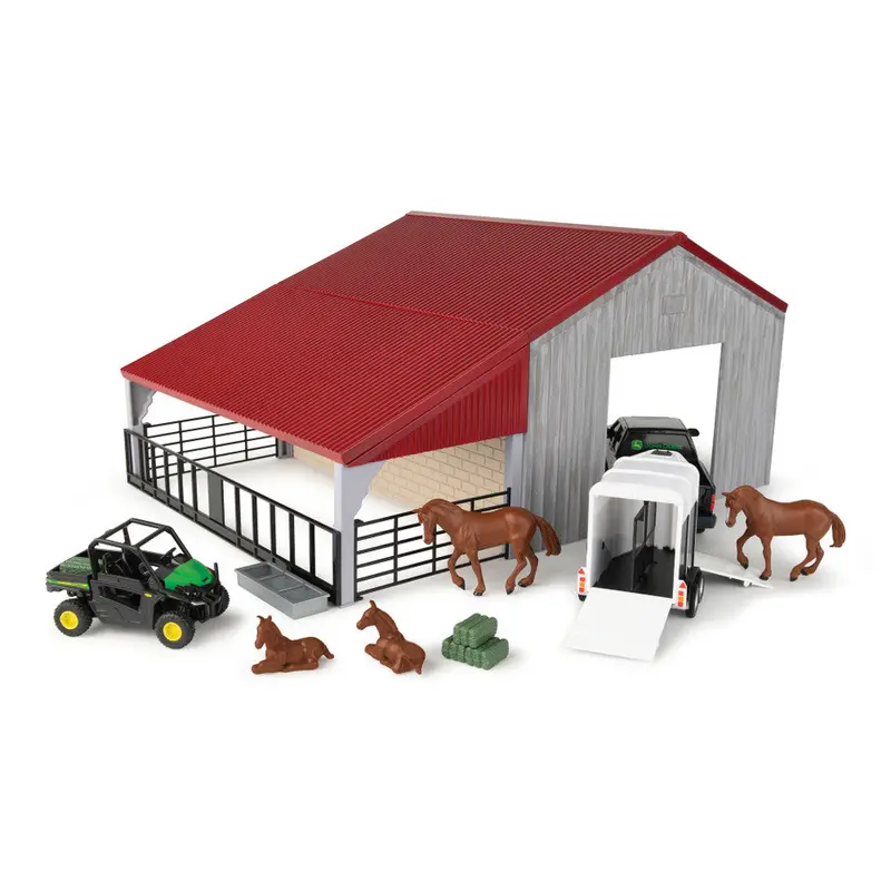 Detailed 1:32 Farm Playset – Weathered Barn & 13-Piece Animal Set 1