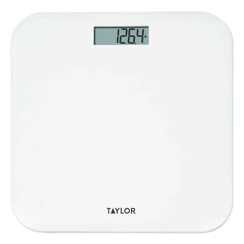 Digital Bathroom Scale – Slim White Design With Lcd Display 1
