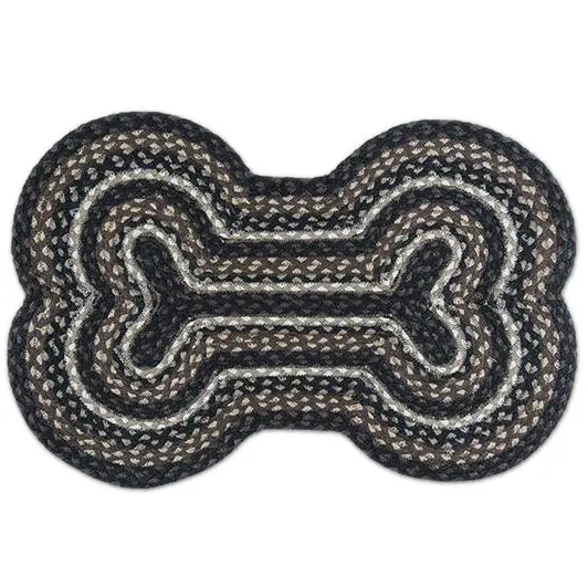 Dog Bone–Shaped Braided Rug – Pet-Themed Entryway Mat 1