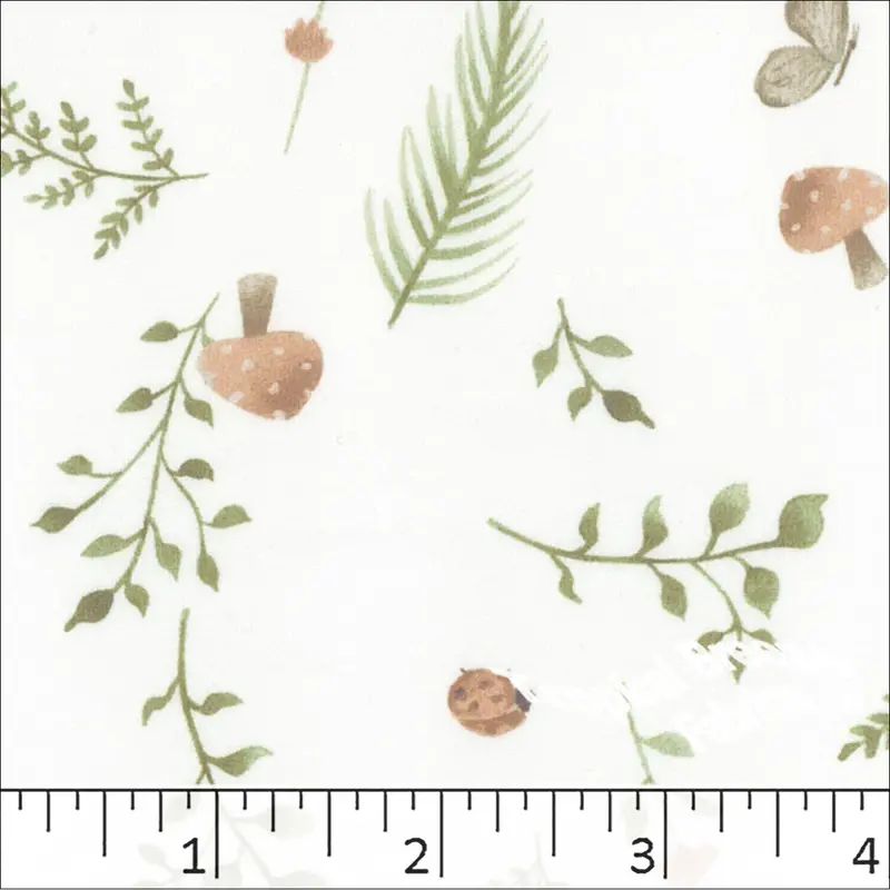 Double-Brushed Nature Print Knit Fabric – Soft Stretch Cotton Blend Yardage (572619) 1
