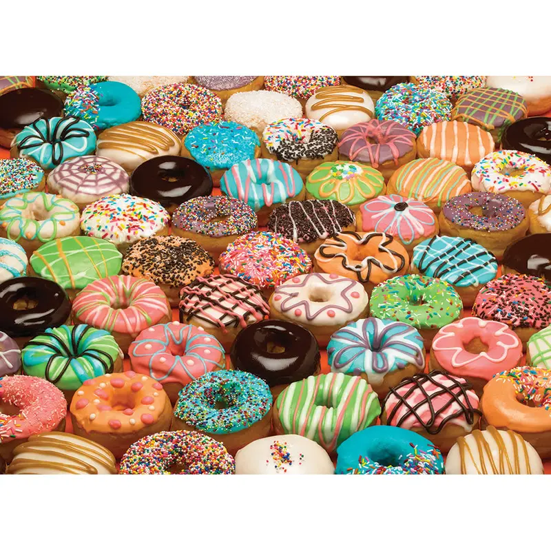 Doughnuts-Themed Jigsaw Puzzle – 1000-Piece Gourmet Illustration, Premium Die-Cut Pieces (80035) 1