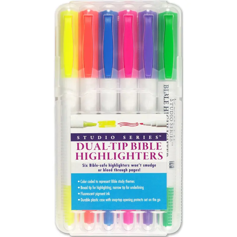 Dual-Tip Bible Highlighter Set – 6-Color Pack For Scripture Study 1