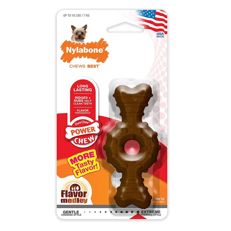 Extra-Small Ring-Shaped Power Chew Bone With Mixed Flavor Blend 1