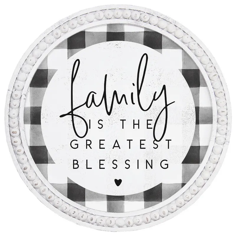 'Family Is The Greatest Blessing' Wall Sign – Heartfelt Home Decor 1