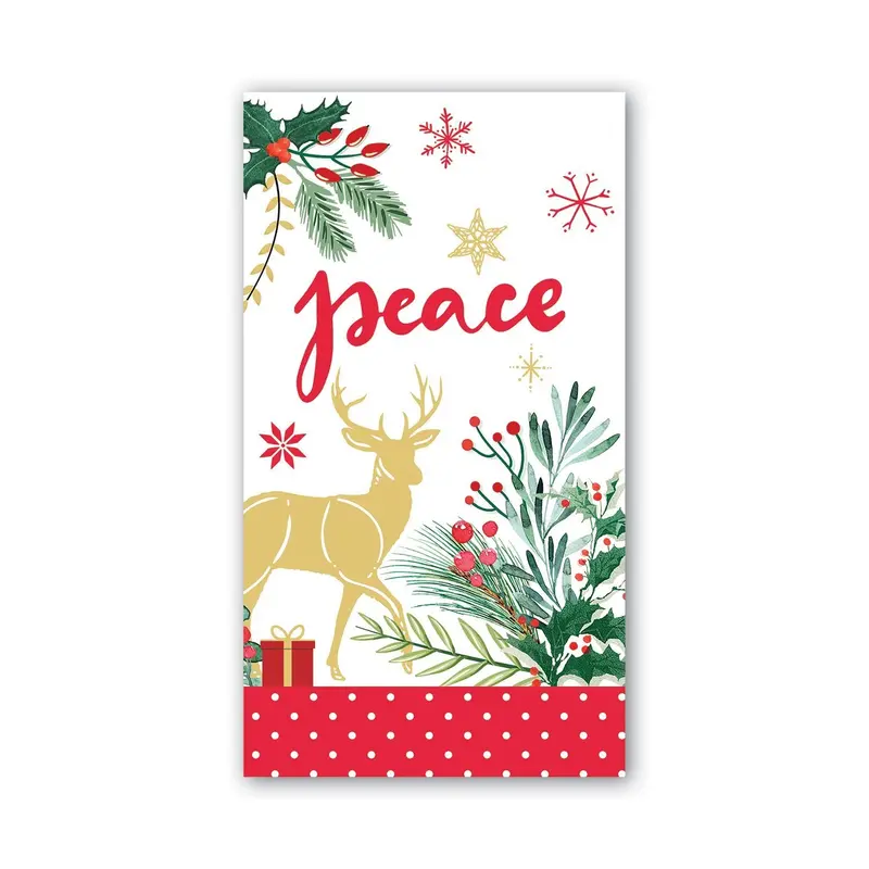 Festive Christmas Hostess Napkins – Elegant Red And Green Paper Napkins (Pack Of 36) 1