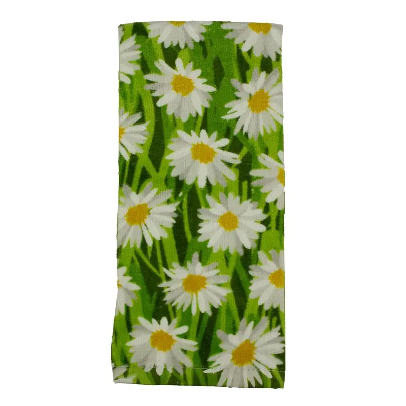 Field Of Daisies Patterned Kitchen Towel – Vibrant Floral Cotton Towel 1