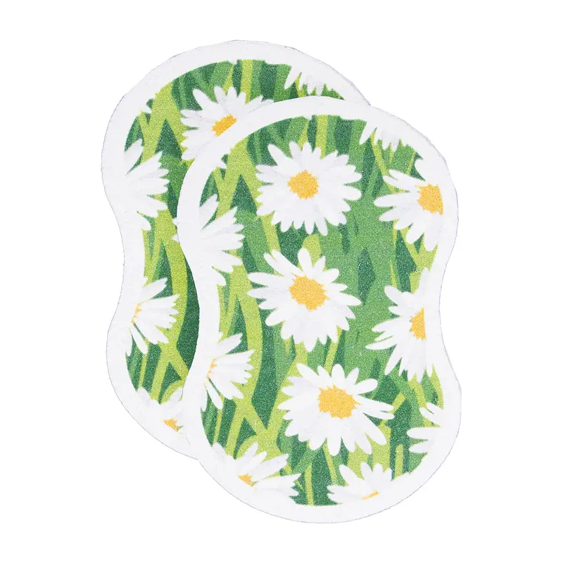 Field Of Daisies Pop-Up Sponges – 2-Pack Floral-Print Cleaning Sponges (Sku 10002) 1