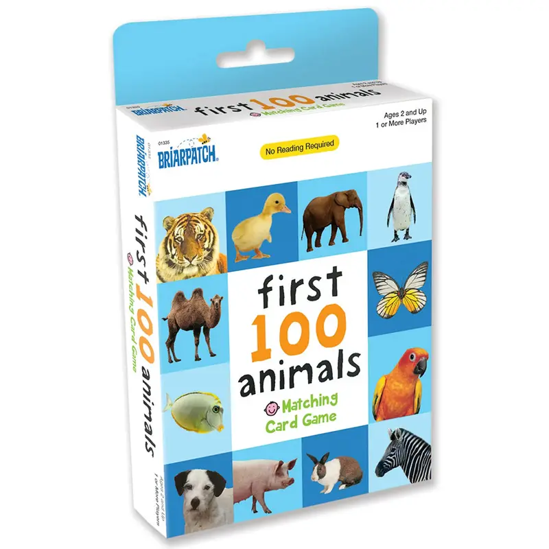First 100 Animals Matching Card Game For Early Learners 1