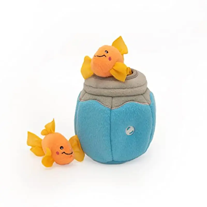 Fishbowl-Themed Plush Burrow Toy For Cats – Interactive Hide-And-Seek Design 1