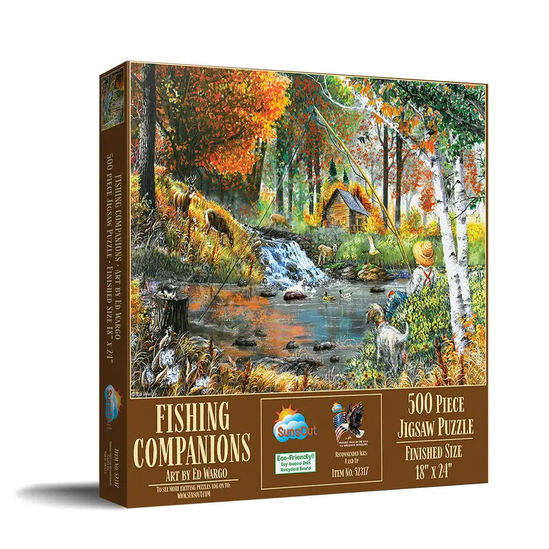 Fishing Companions Jigsaw Puzzle – 500-Piece Scenic Nature Challenge (52317) 1