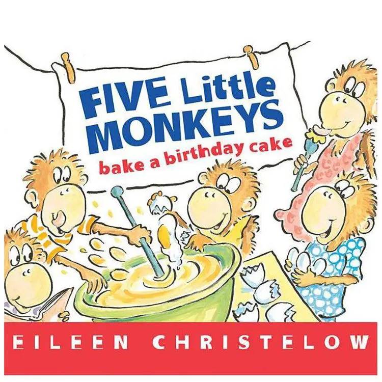 Five Little Monkeys Bake A Birthday Cake – Children'S Picture Book (Isbn 9780544084599) 1