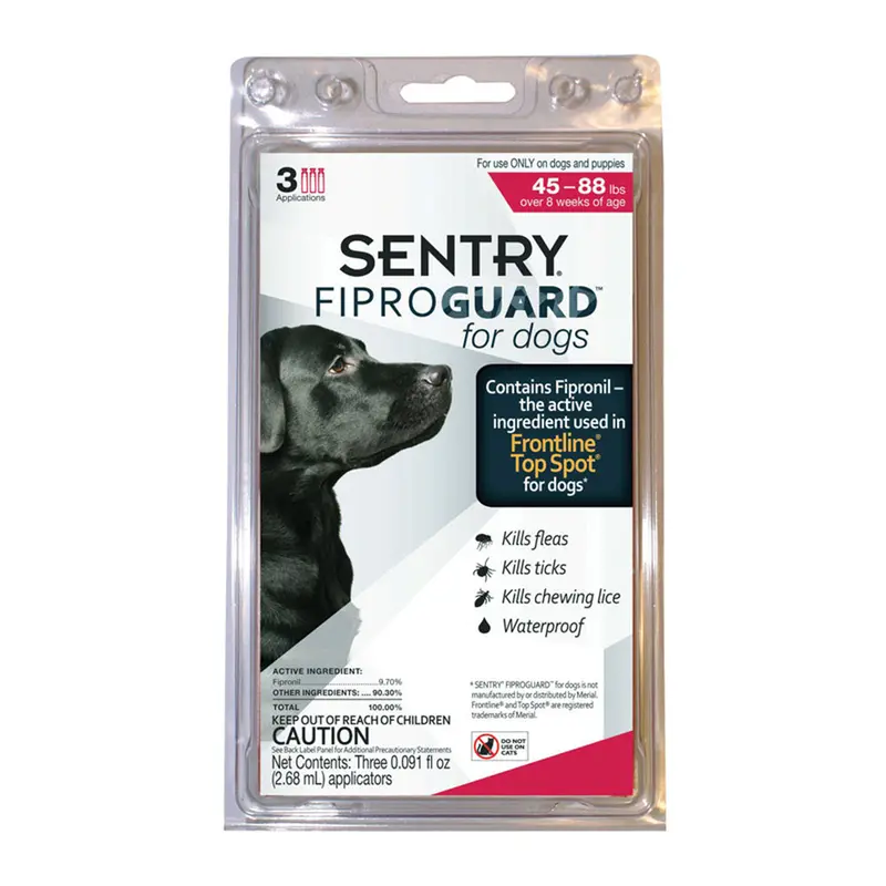 Flea & Tick Treatment For Medium Dogs (45–88 Lbs) – Liquid Drops, 0.091 Oz × 3-Pack 1