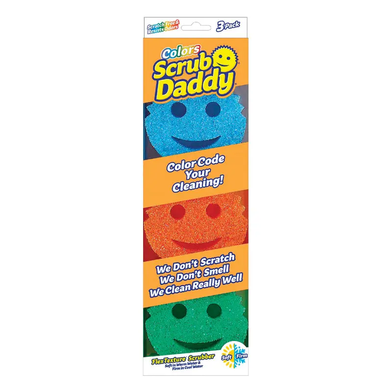 Flex Texture Scrub Sponge Pack – 3-Count Multi-Surface Cleaning Sponges (Sdc3Pk) 1