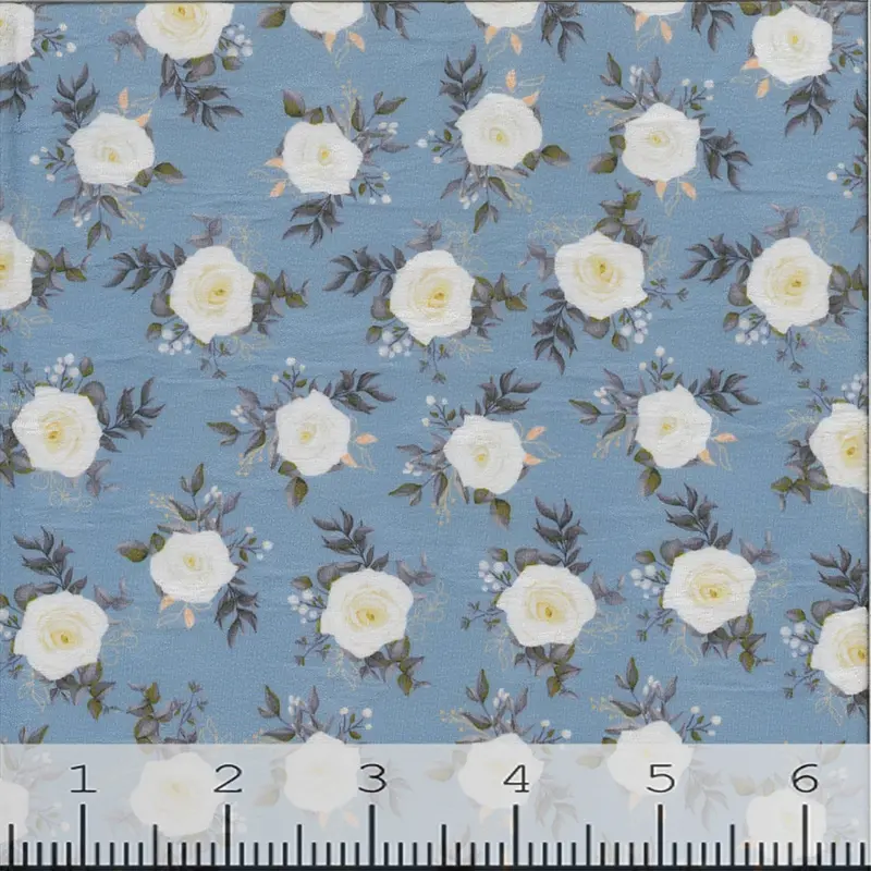Floral Polyester Dress Fabric – Lightweight Drapable Material (00009-3) 1