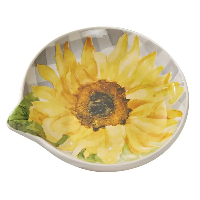 Follow The Sun Ceramic Spoon Rest – Sunny Motif Kitchen Accessory, 4964-698 1