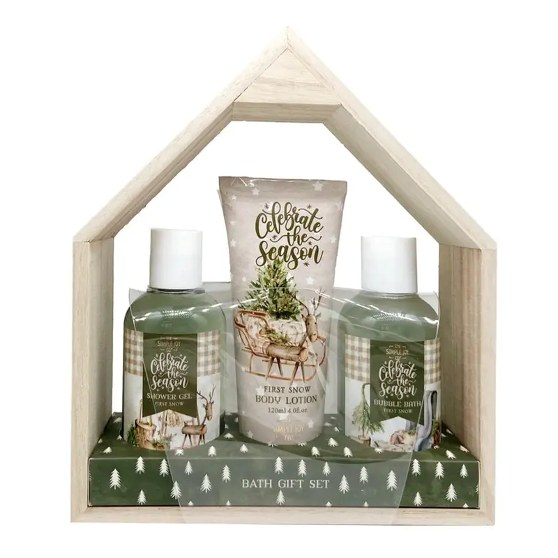 Four-Piece Holiday Bath Gift Set – Curated Collection Of Festive Skincare & Toiletries 1