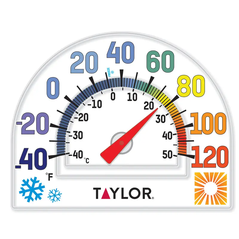 Four Seasons Cling-On Thermometer – Reusable Adhesive Indoor/Outdoor Temperature Gauge (Model 5323) 1
