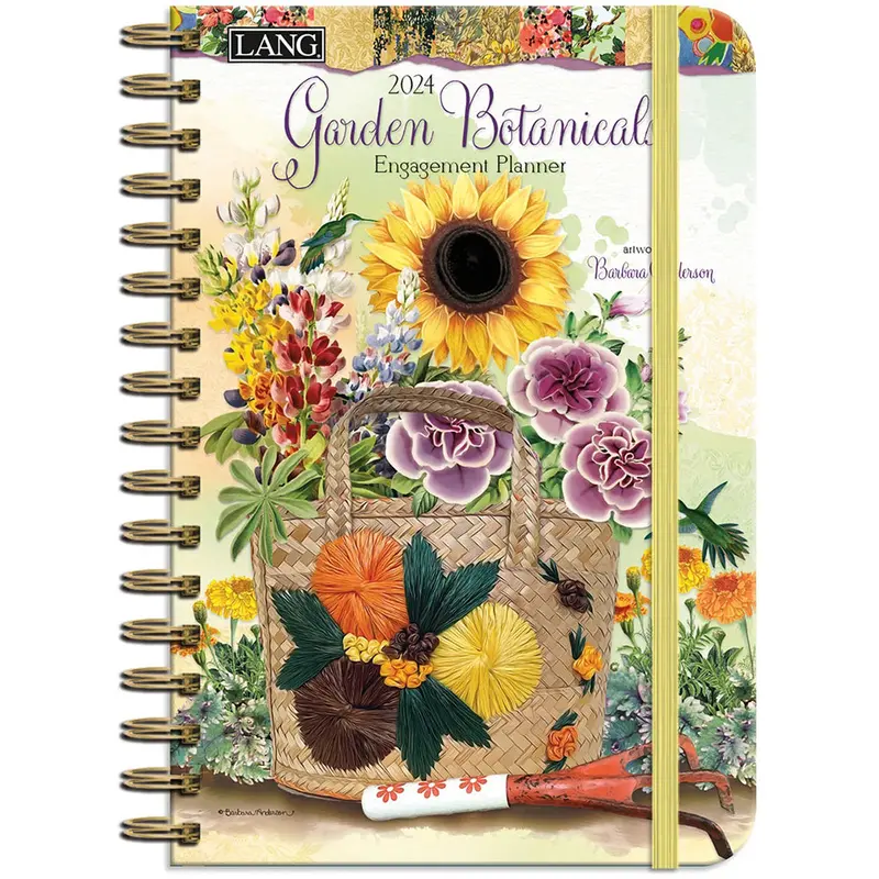 Garden Botanicals 2024 Spiral-Bound Planner – Floral Weekly Organizer 1